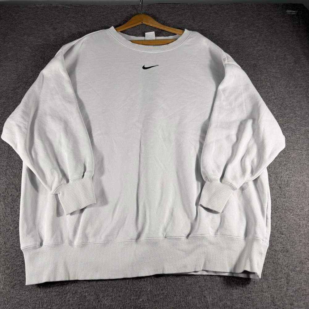 Nike Sportswear Sweatshirt Womens 3x Blue Phoenix Fleece Center Swoosh Oversized